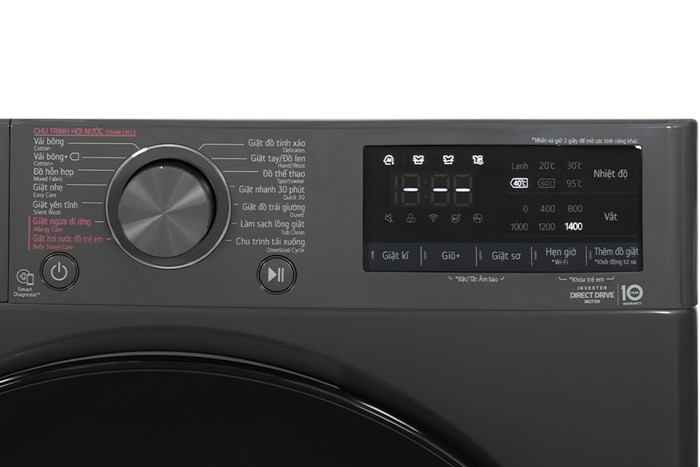 Máy giặt LG FV1409S4M bảng điều khiển