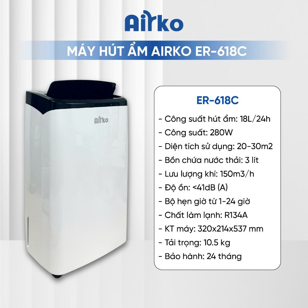 Máy hút ẩm Airko ER-618C (18 lít/ngày)