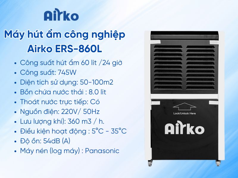 Máy hút ẩm Airko ERS-860L (60 lít/ngày)