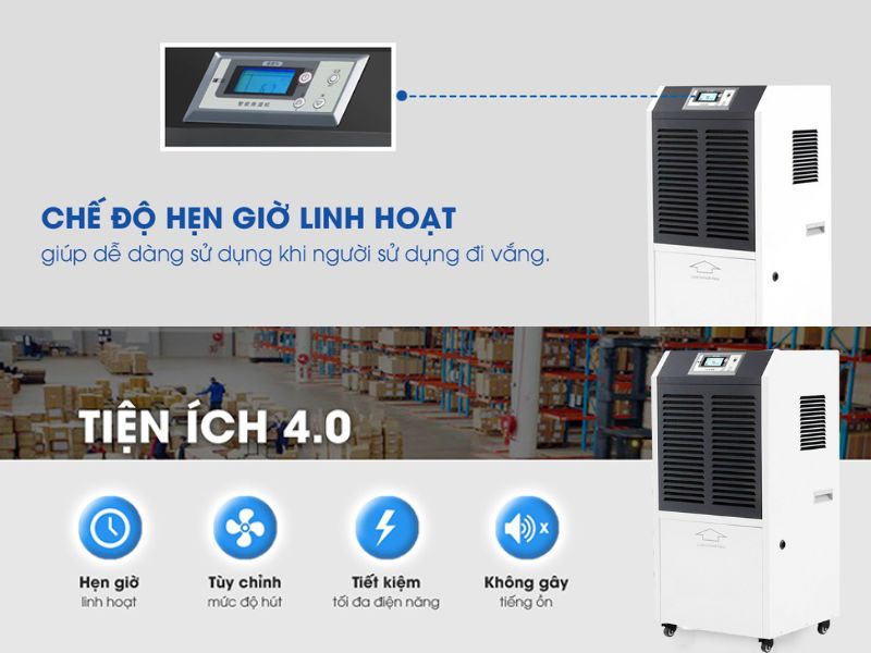 Máy hút ẩm công nghiệp Airko ERS-890L chế độ hẹn giờ