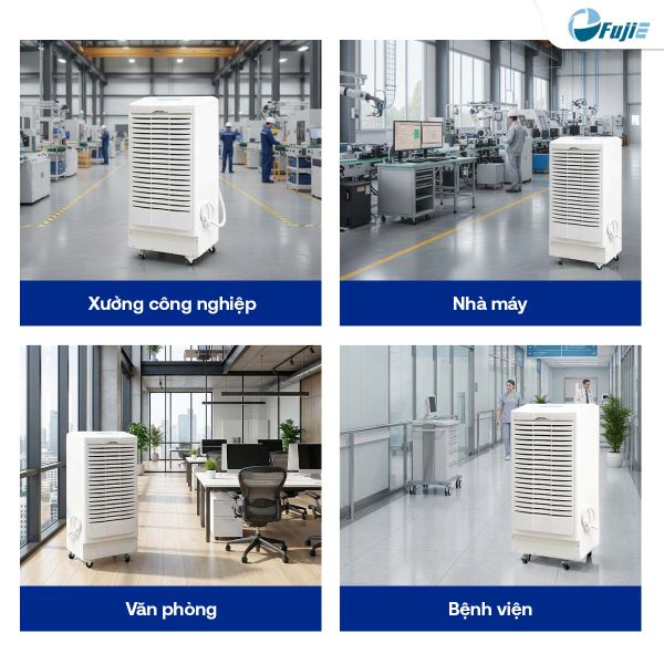 Máy hút ẩm công nghiệp FujiE HM-1500D ứng dụng đa dạng