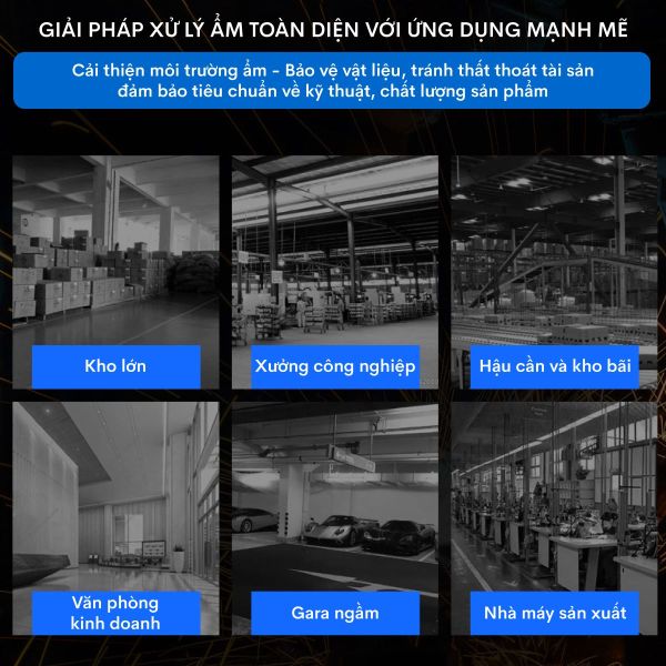 Máy hút ẩm công nghiệp FujiE HM-2408D ứng dụng đa dạng