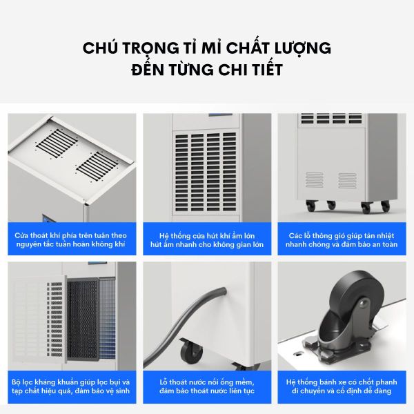 Máy hút ẩm công nghiệp FujiE HM-2408D đặc điểm nổi bật