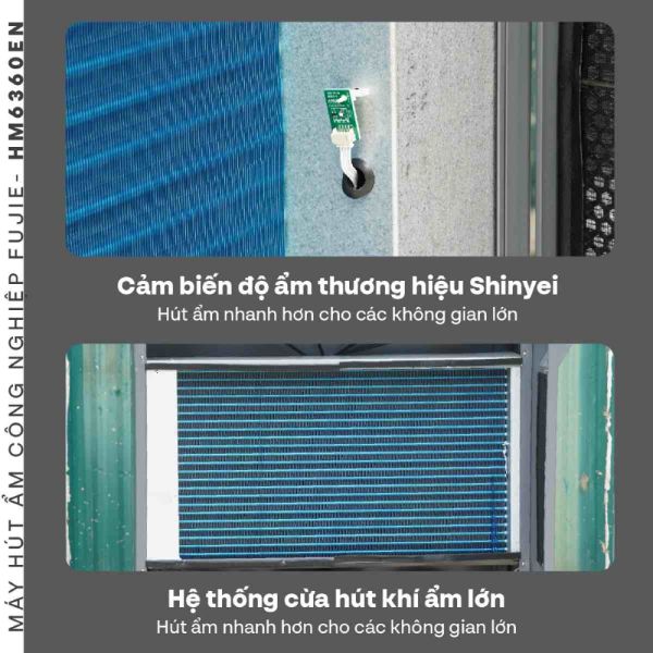 Máy hút ẩm công nghiệp FujiE HM-6360EN (360 lít/ngày)