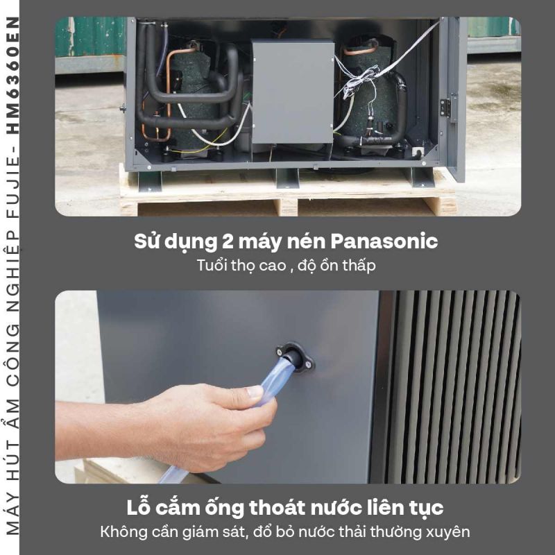 Máy hút ẩm công nghiệp FujiE HM-6360EN (360 lít/ngày)