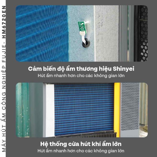 Máy hút ẩm công nghiệp FujiE HM-6720EN (720 lít/ngày)