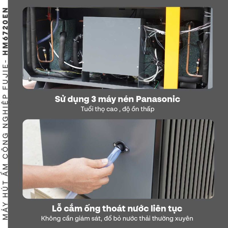 Máy hút ẩm công nghiệp FujiE HM-6960EN (960 lít/ngày)