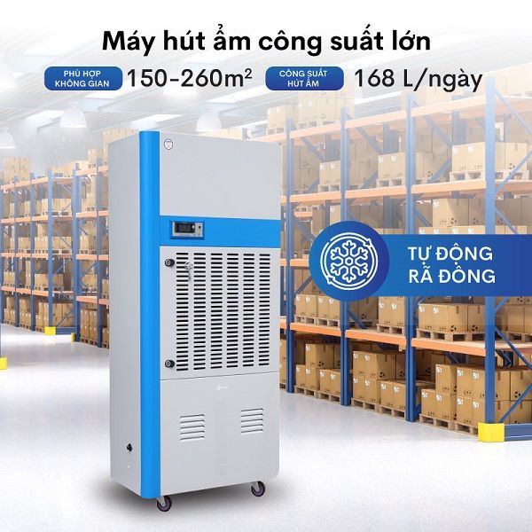 Máy hút ẩm công nghiệp Fujihaia DH168BG (168 lít/ngày)