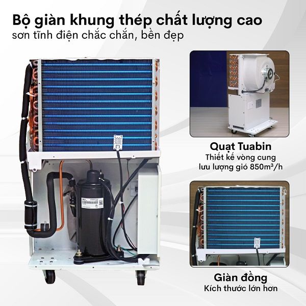 Máy hút ẩm công nghiệp Fujihaia DH70B bộ khung thép chất lượng cao