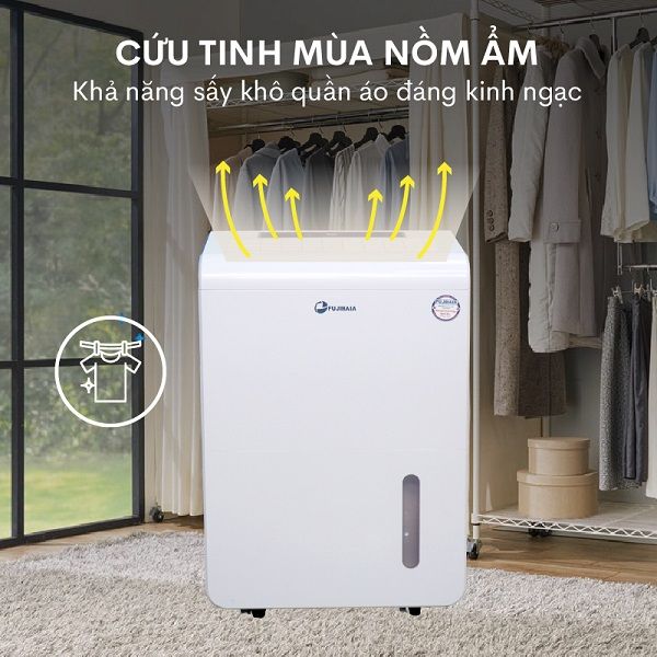 Máy hút ẩm công nghiệp Fujihaia DH70B sấy quần áo