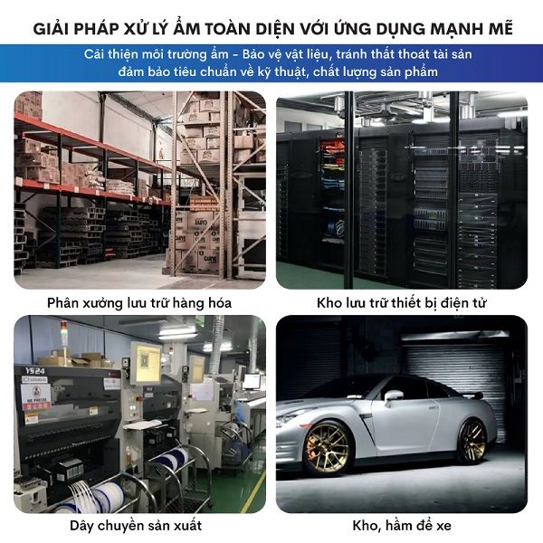 Máy hút ẩm công nghiệp Fujihaia DH70BL ứng dụng đa dạng