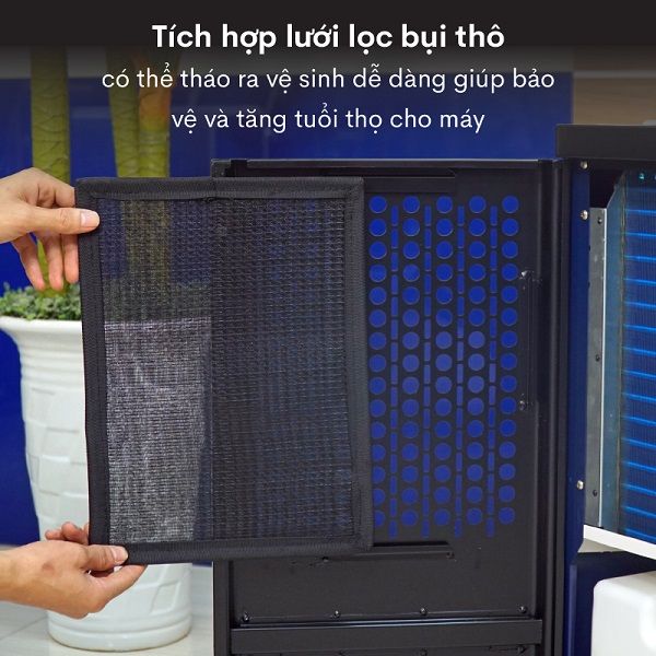 Máy hút ẩm công nghiệp Fujihaia DH70BL lưới lọc bụi thô