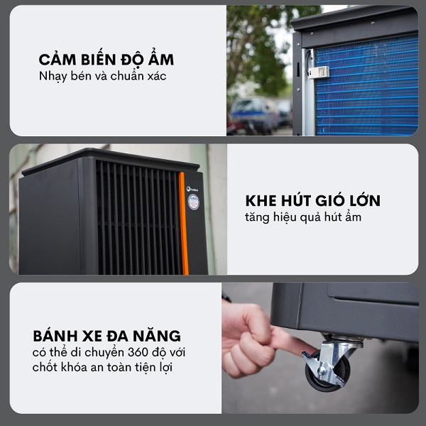 Máy hút ẩm công nghiệp Fujihaia DH90B (90 lít/ngày)