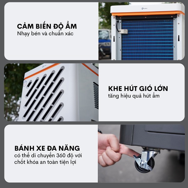 Máy hút ẩm công nghiệp Fujihaia DH90W (90 lít/ngày)