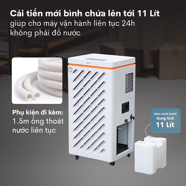 Máy hút ẩm công nghiệp Fujihaia DH90W (90 lít/ngày)