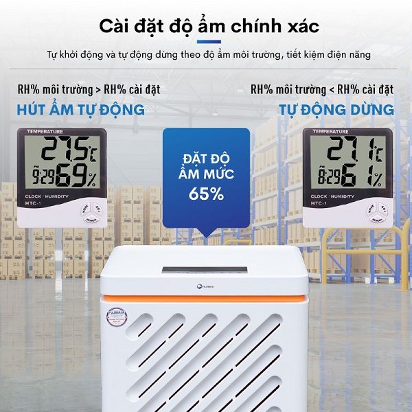 Máy hút ẩm công nghiệp Fujihaia DH90W (90 lít/ngày)