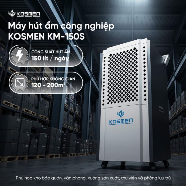 Máy hút ẩm công nghiệp Kosmen KM-150S (150 lít/ngày)