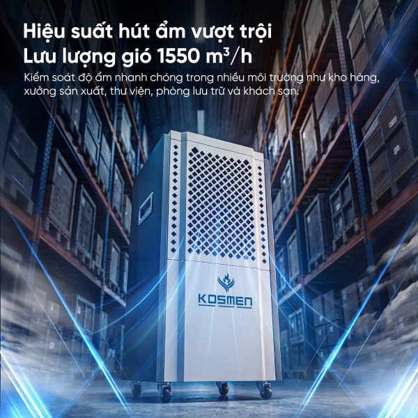 Máy hút ẩm công nghiệp Kosmen KM-150S hiệu suất vượt trội
