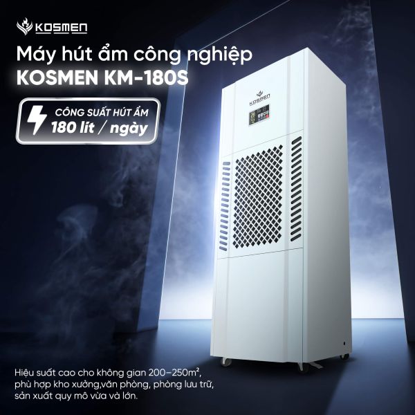 Máy hút ẩm công nghiệp Kosmen KM-180S (180 lít/ngày)