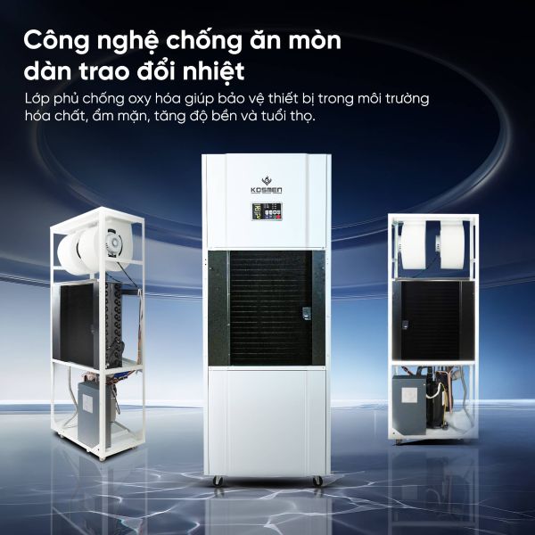Máy hút ẩm công nghiệp Kosmen KM-180S chống ăn mòn