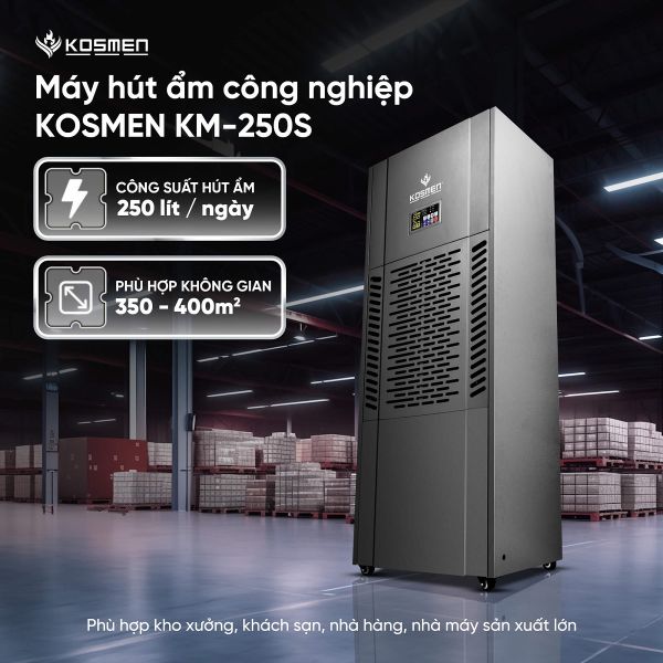 Máy hút ẩm công nghiệp Kosmen KM-250S (250 lít/ngày)
