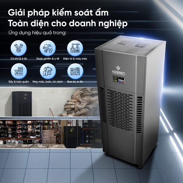 Máy hút ẩm công nghiệp Kosmen KM-250S (250 lít/ngày)