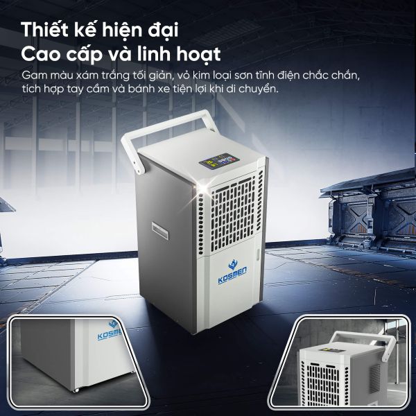 Máy hút ẩm công nghiệp Kosmen KM-90S thiết kế hiện đại