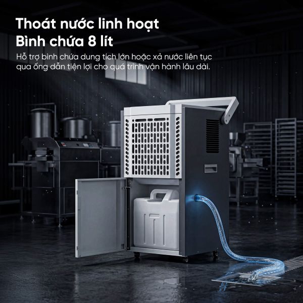 Máy hút ẩm công nghiệp Kosmen KM-90S bình chứa nước 8L
