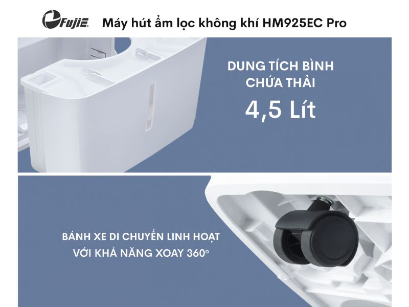 Máy hút ẩm FujiE HM-925EC Pro (25 lít/ngày), có wifi