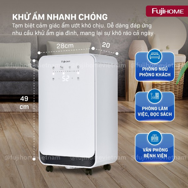 Máy hút ẩm Fujihome DH12NEW (12 lít/ngày)