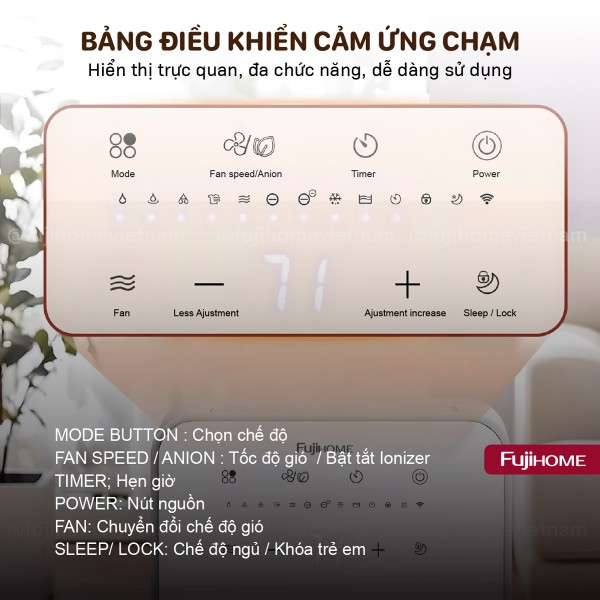 Máy hút ẩm Fujihome DH12NEW (12 lít/ngày)
