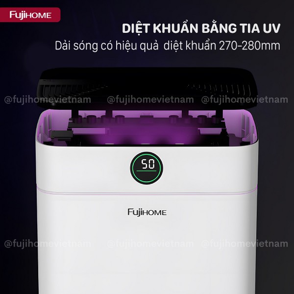 Máy hút ẩm Fujihome DH18W-HEPA diệt khuẩn UV
