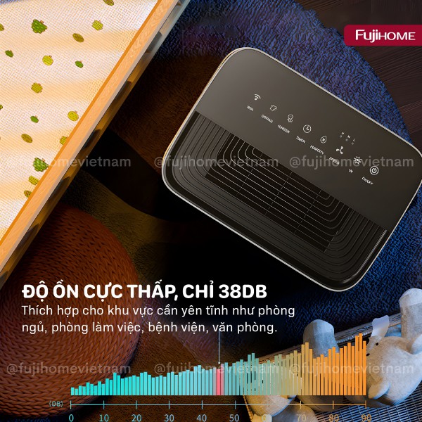 Máy hút ẩm Fujihome DH18W-HEPA độ ồn thấp