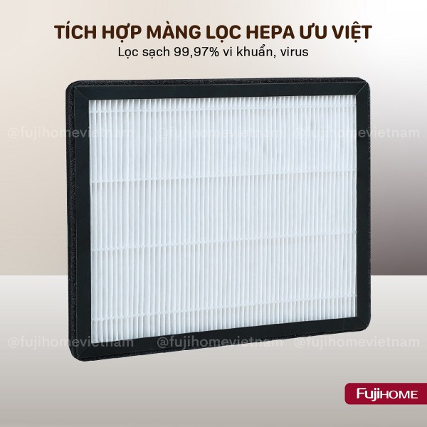 Máy hút ẩm Fujihome DH20NW tích hợp màng HEPA