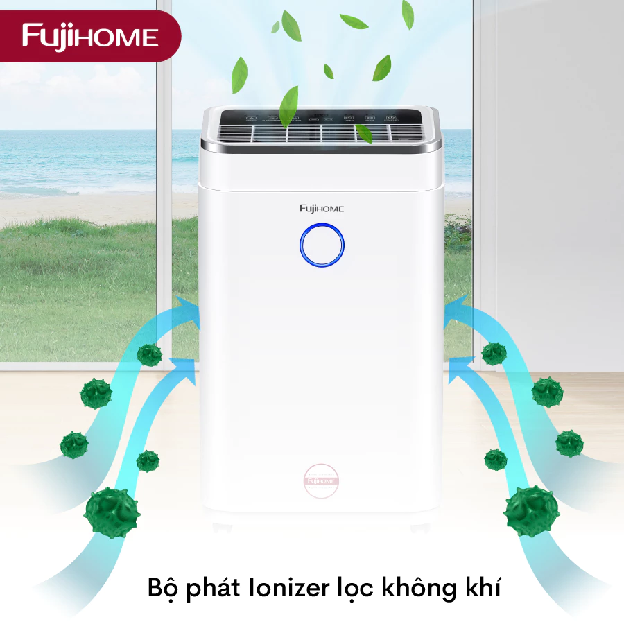 Máy hút ẩm Fujihome DH20W lọc không khí ionizer