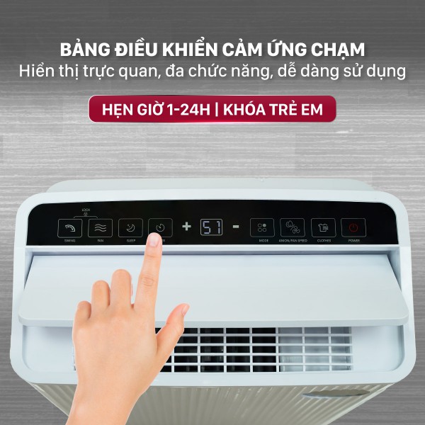 Máy hút ẩm Fujihome DH25W-HEPA-NEW bảng điều khiển