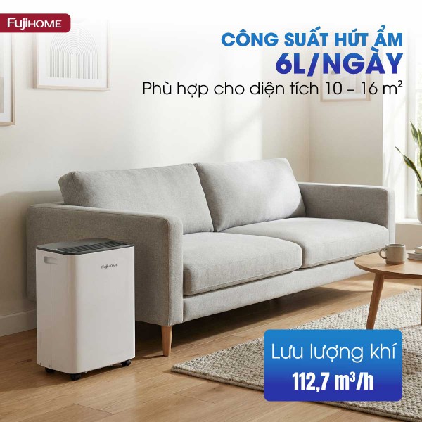 Máy hút ẩm Fujihome Eco-Lite DH06LITE (6 lít/ngày)