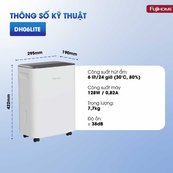 Máy hút ẩm Fujihome Eco-Lite DH06LITE (6 lít/ngày)
