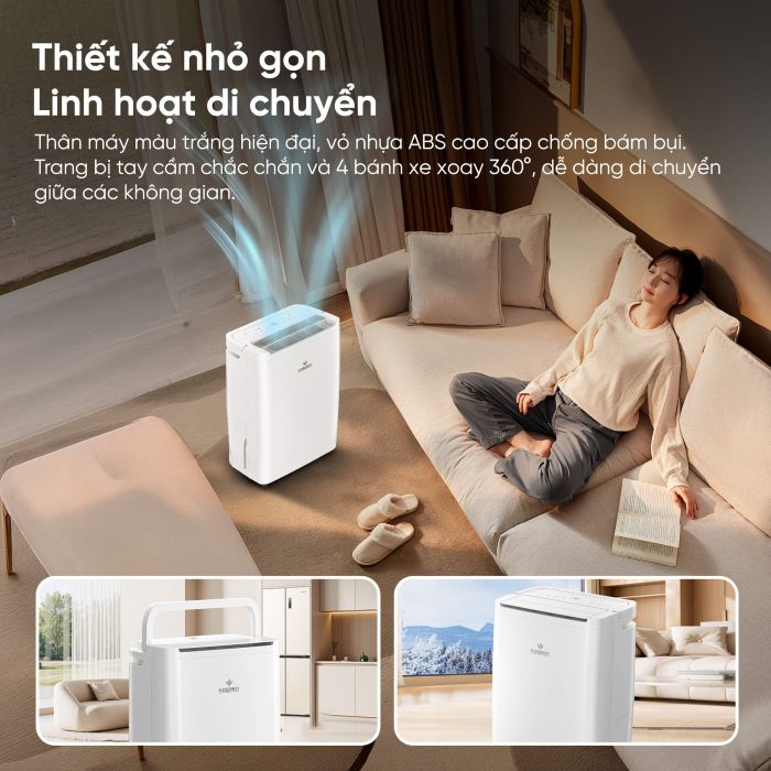Máy hút ẩm Kosmen KM-12W (12 lít/ngày), có wifi