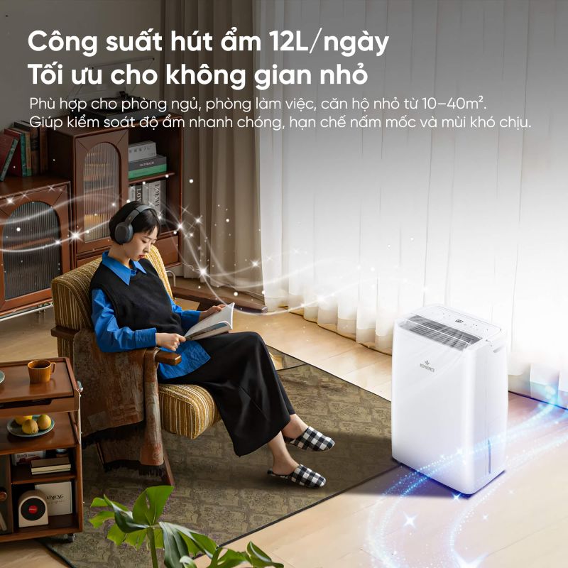 Máy hút ẩm Kosmen KM-12W (12 lít/ngày), có wifi