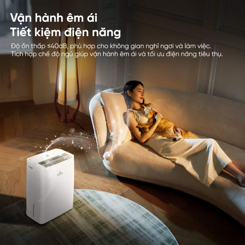 Máy hút ẩm Kosmen KM-12W (12 lít/ngày), có wifi