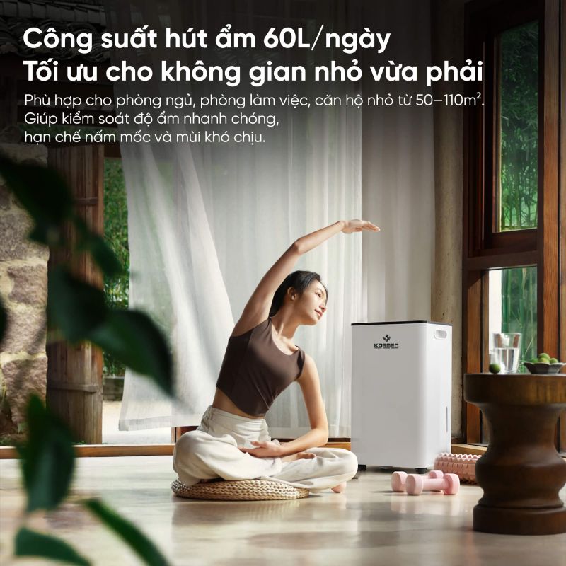 Máy hút ẩm Kosmen KM-60S công suất 60 lít/ngày