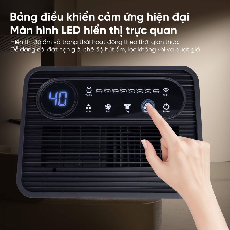Máy hút ẩm Kosmen KM-60S (60 lít/ngày), có wifi