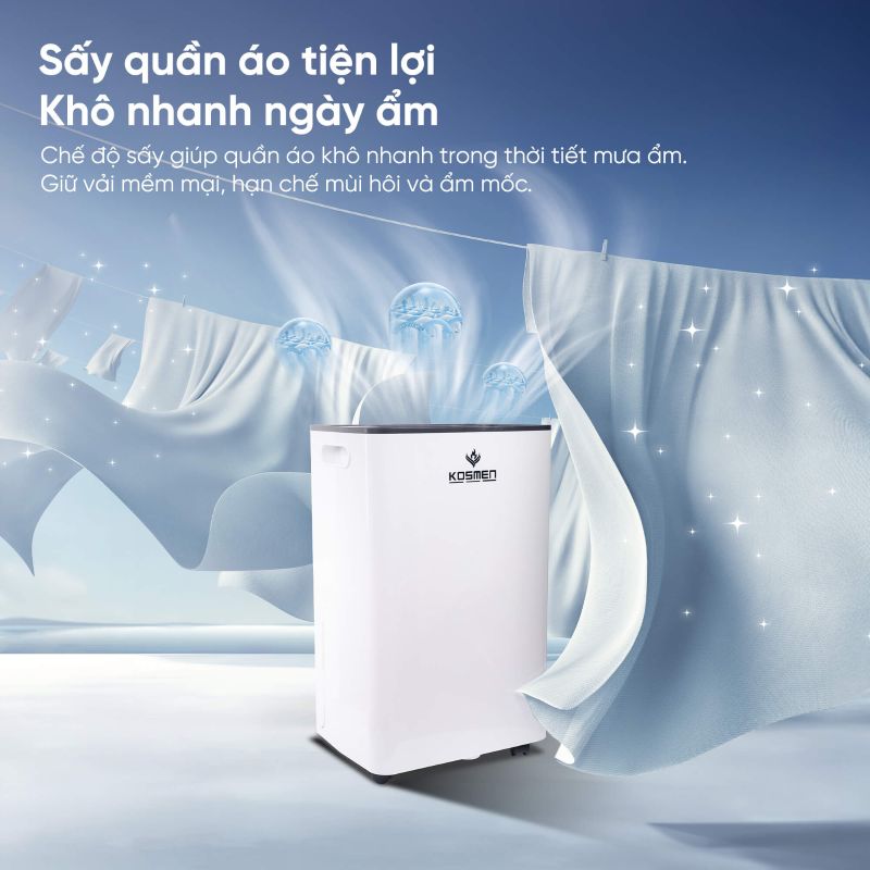 Máy hút ẩm Kosmen KM-60S (60 lít/ngày), có wifi