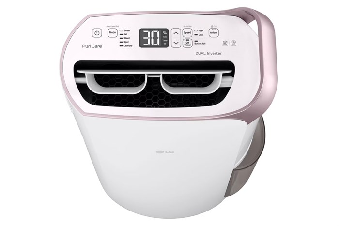 Máy hút ẩm LG MD19GQGE0 bảng điều khiển, cửa gió khô