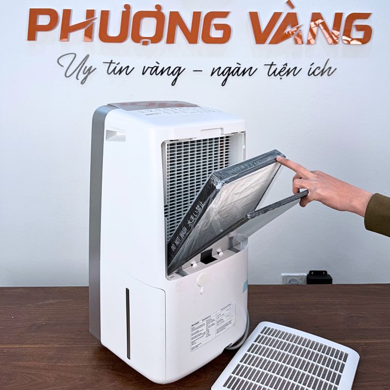 Máy hút ẩm lọc không khí Sharp DW-J27FV-S bộ 3 màng lọc