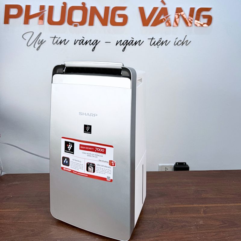 Máy hút ẩm lọc không khí Sharp DW-J27FV-S góc nghiêng trái)