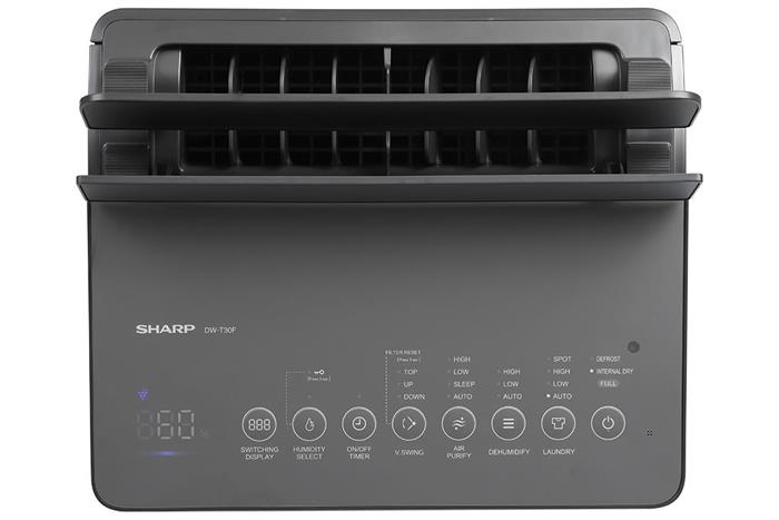 Máy hút ẩm lọc không khí Sharp DW-T30FV-H bảng điều khiển