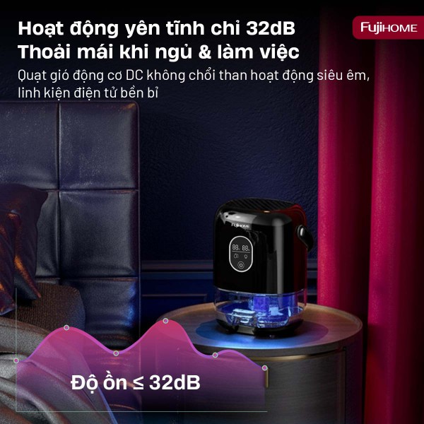 Máy hút ẩm mini Fujihome DHP035-MINI (350 mL/ngày)