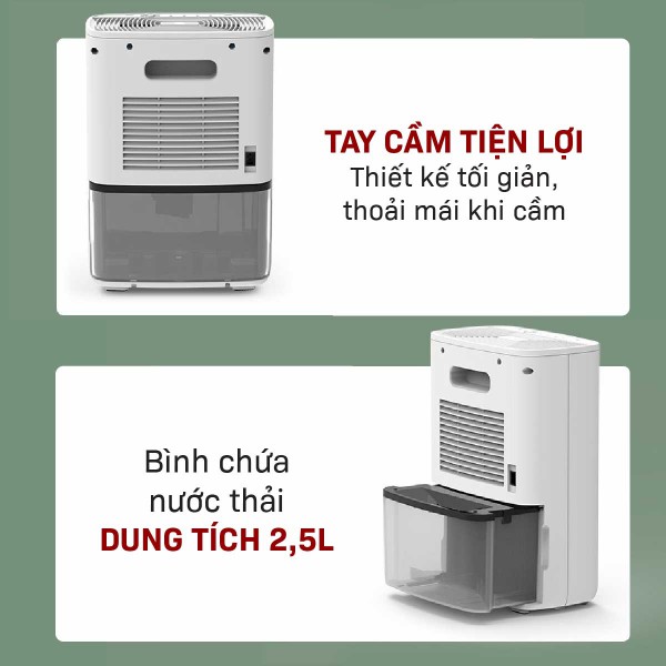 Máy hút ẩm mini Fujihome DHP05-MINI (500 mL/ngày)